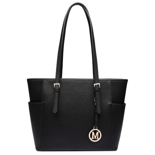 Miss Lulu (Black 1642) Women's Adjustable PU Leather Shoulder Bag 1