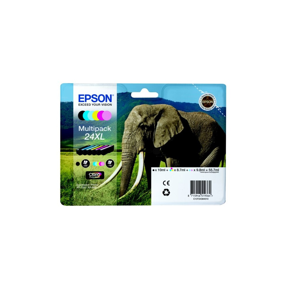 Epson C13t24384510/24Xl Ink Cartridge Multi Pack Bk.c.m.y.lc.lm High-C - Image 8