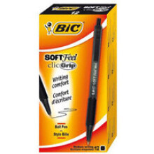 BIC kuglepen med blød følelse, sort (12 stk.)