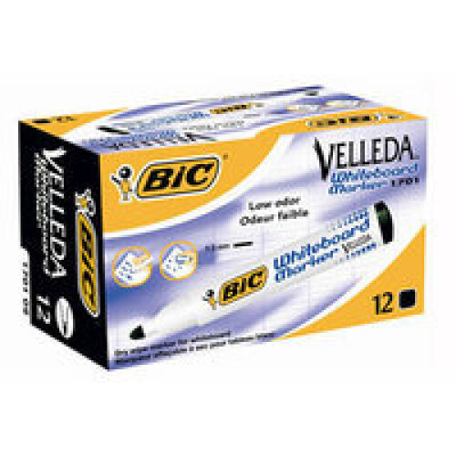 BIC Velleda Eco tusch rund sort (12 stk.) BIC