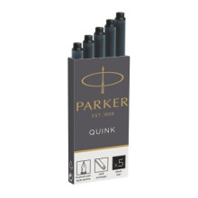 Parker Quink inktpatronen zwart, doos met 5 stuks Black ink