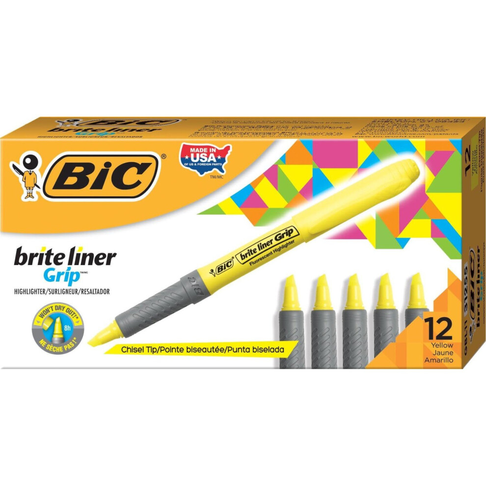 BIC 811935 Chisel tip Yellow 12pc(s) marker