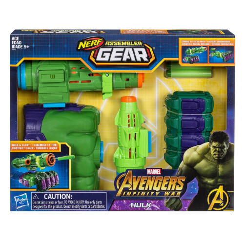 Hasbro Nerf Assembler Marvel Avengers Infinity War Hulk Fist Blaster Gun Toy