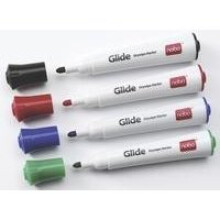 Nobo Glide Dry wipe Markers Assorted (4)