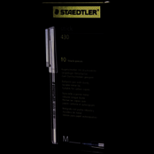 Staedtler stick 430 Stick ballpoint pen Medium Black 10pc(s)