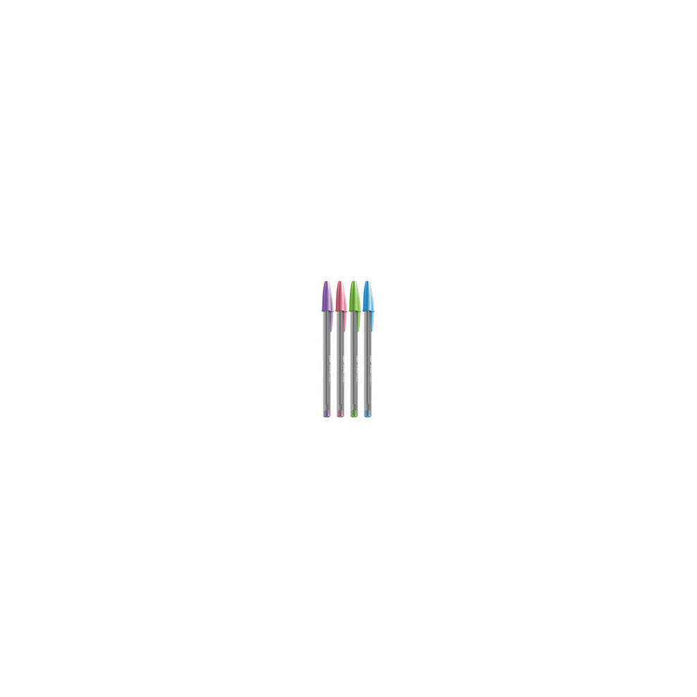 Bic Cristal Large Stick Ballpoint Pen , Violet... Blue/Green/Pink