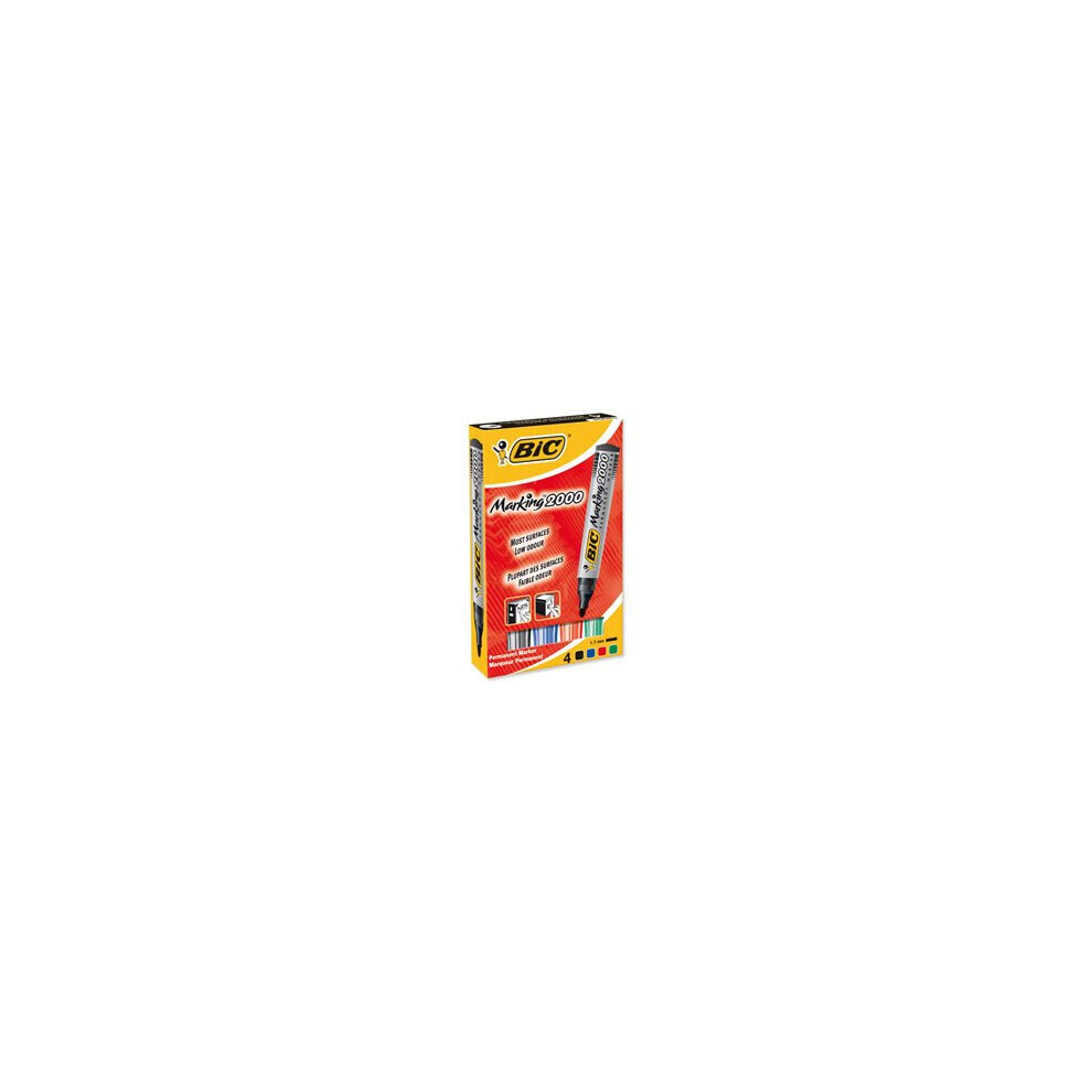 BIC Marking 2000 Bullet tip Black,Blue,Green,Red 4pc(s) permanent...