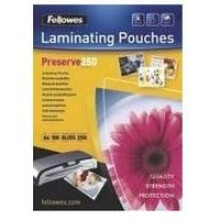 Fellowes A4 Glossy 250 Micron Laminating Pouch - 100 pack