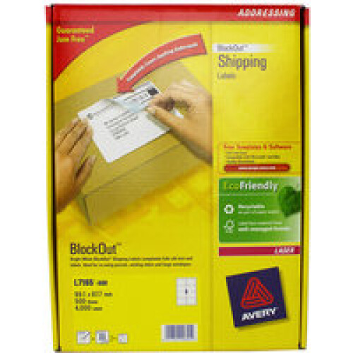 Avery L7165-500 White 4000pc(s) self-adhesive label