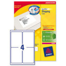 Avery Ultragrip Laser Parcel Labels 139x99.1mm 4 Per Sheet White (Pack of 1000)
