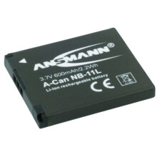 Batería ANSMANN A-CAN NB 11L para Canon IXUS 125 HS/240 HS y PowerShot A2300/A4000 IS - 600 mAh - 3,7 V