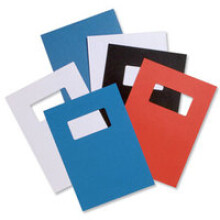 GBC LeatherGrain Binding Covers 250gsm with window A4 Black (50)