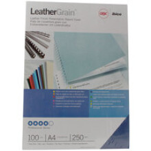 GBC LeatherGrain Binding Covers 250gsm A4 Royal Blue (100)
