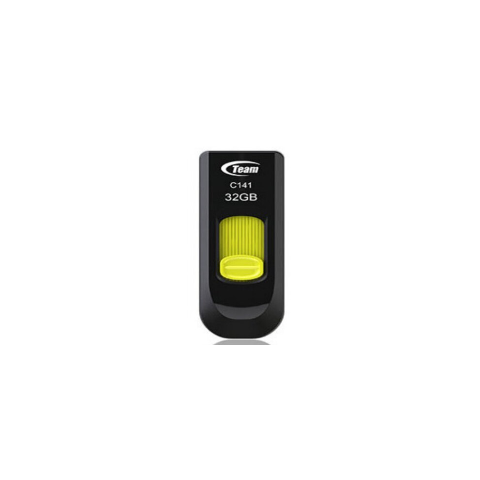 Team Group C141 USB A 32GB Flash Drive Black Yellow (TC14132GY01) - Image 8
