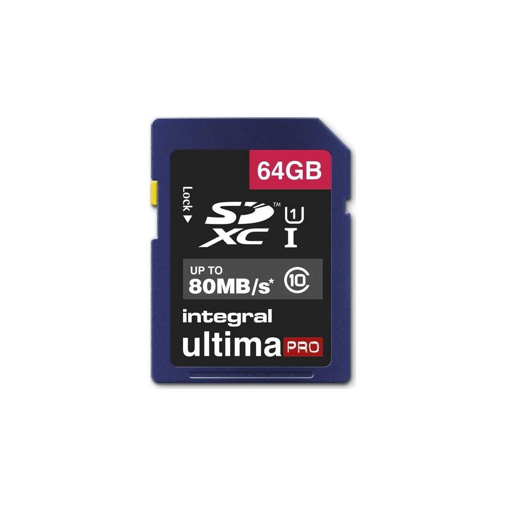 Integral 64Gb Sdxc Ultimapro 64Gb Sdxc Uhs-I Class 10 Memory Card 5055288431331