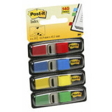 Post-it Index Flags Small with Dispensers Assorted Colours Pack of 140 Flags