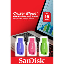 Sandisk Cruzer Blade 16GB 16GB USB 2.0 USB Type-A connector Blue,...