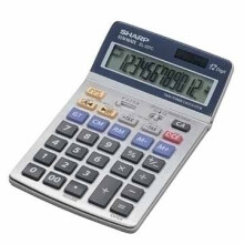 Sharp EL-337C Desktop Financial Silver calculator