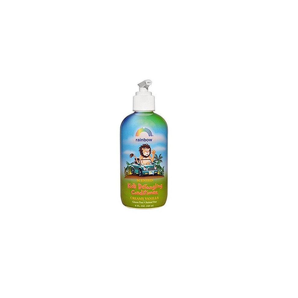 Apr  s-shampoing d  m  lant aux herbes biologiques Rainbow Research pour enfants, vanille cr  meuse, 237 ml