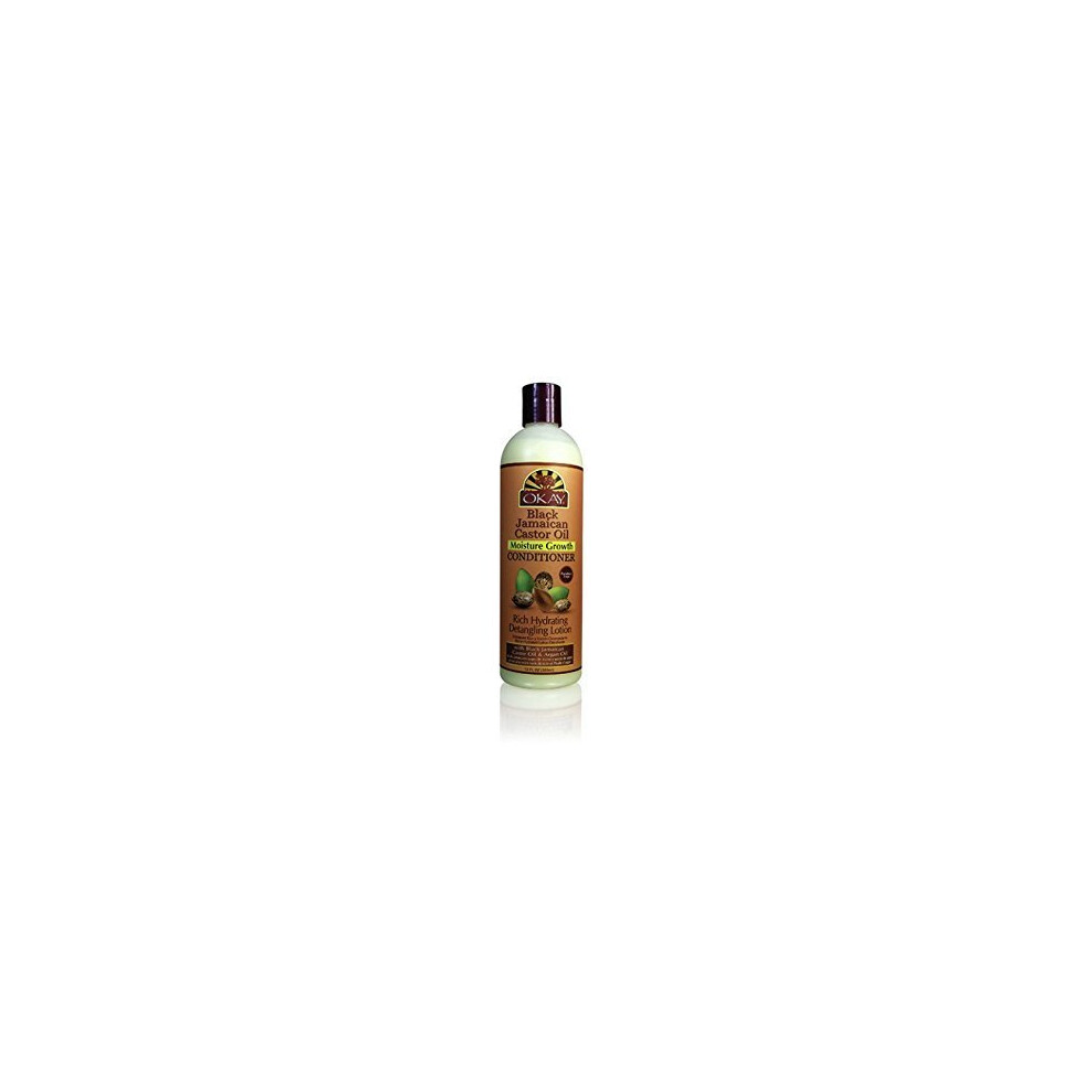 Okay Black Jamaican Castor Oil Moisture Growth Conditioner, 12 Oz.