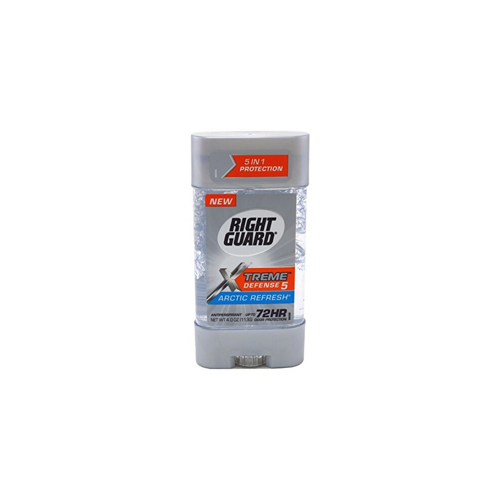 Right Guard Xtreme 4 Ounce Gel Defense 5 Arctic Refresh (118ml) (2 Pack)