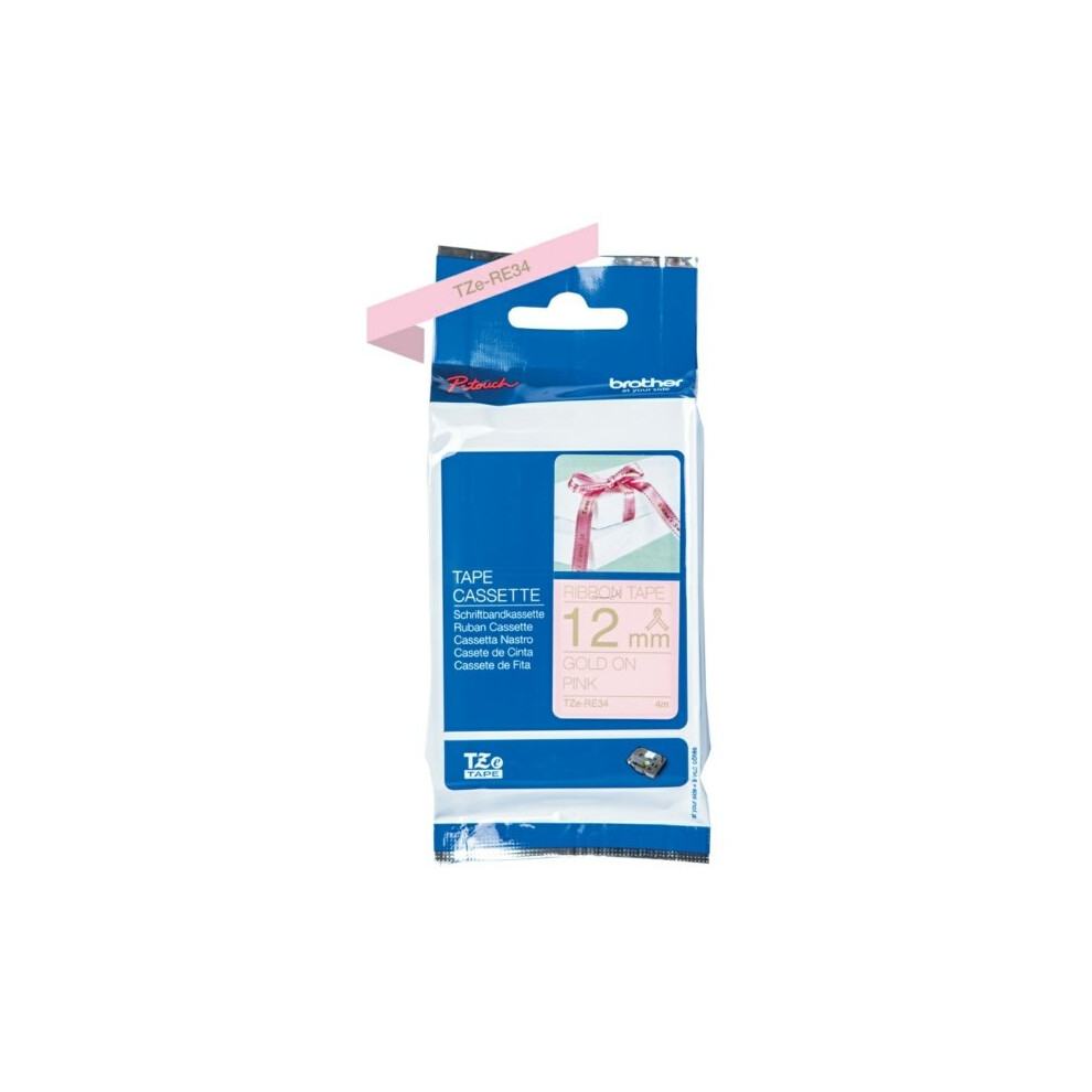 Brother TZE-RE34 P-Touch Ribbon, 12mm x 4m