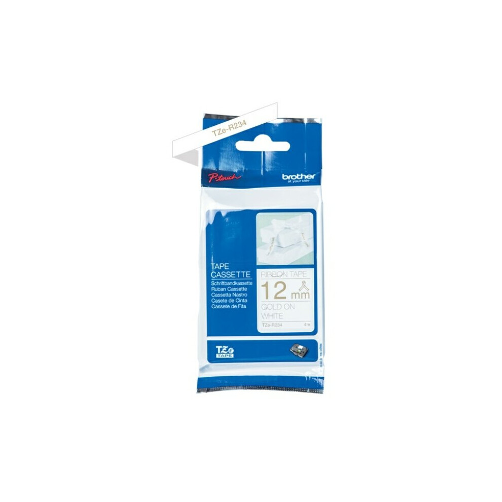 Brother TZE-R234 P-Touch Ribbon, 12mm x 4m