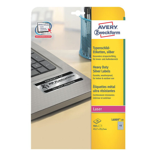 Avery Silver Heavy Duty Labels