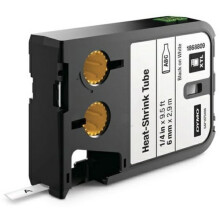 Étiquettes Thermo-Rétractables - DYMO - XTL - 6mm x 2,9m - Noir sur Blanc - 3:1