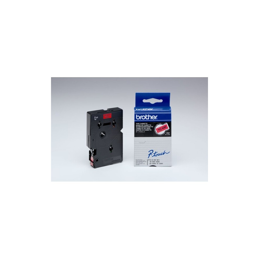 Brother TC-491 P-Touch Ribbon, 9mm x 7,7m