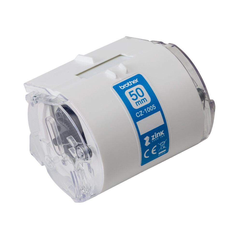 Brother CZ-1005 White on green CZ label-making tape