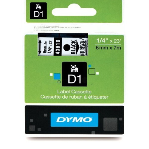 DYMO DYMO 43610 (S0720770) DirectLabel-etikettes, 6mm x 7m