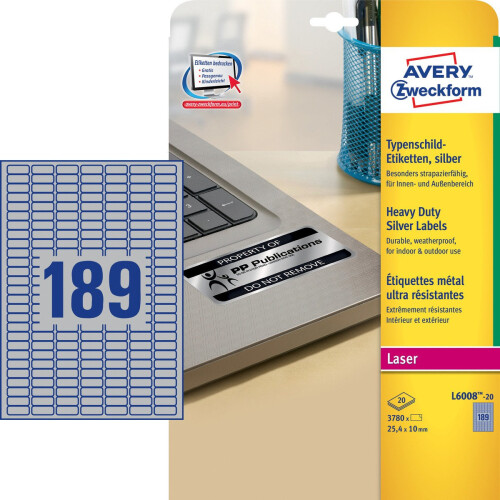Avery Silver Heavy Duty Labels