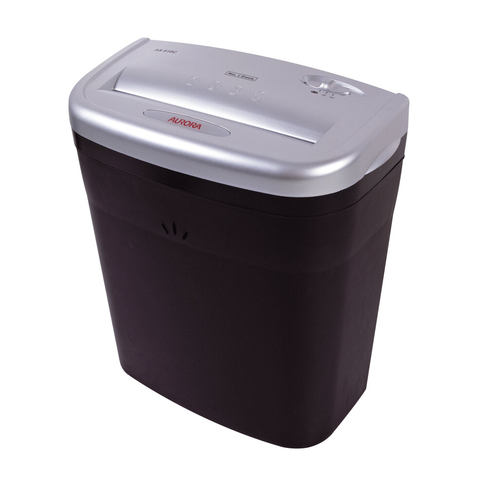 Aurora AS610C Cross shredding 70dB Black,Silver paper shredder