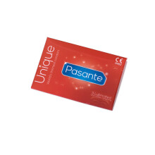 3 x Pasante Unique Non latex Condoms, ( 1 x Pack of 3 condoms )