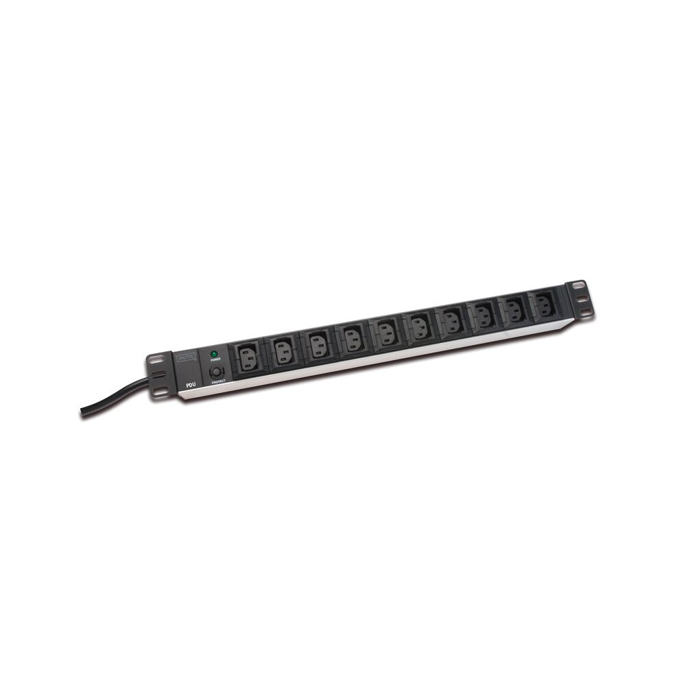 Digitus 10-Outlet Strip 10Ac Outlet(S) 250V 2M Black Surge Protector 4016032266426