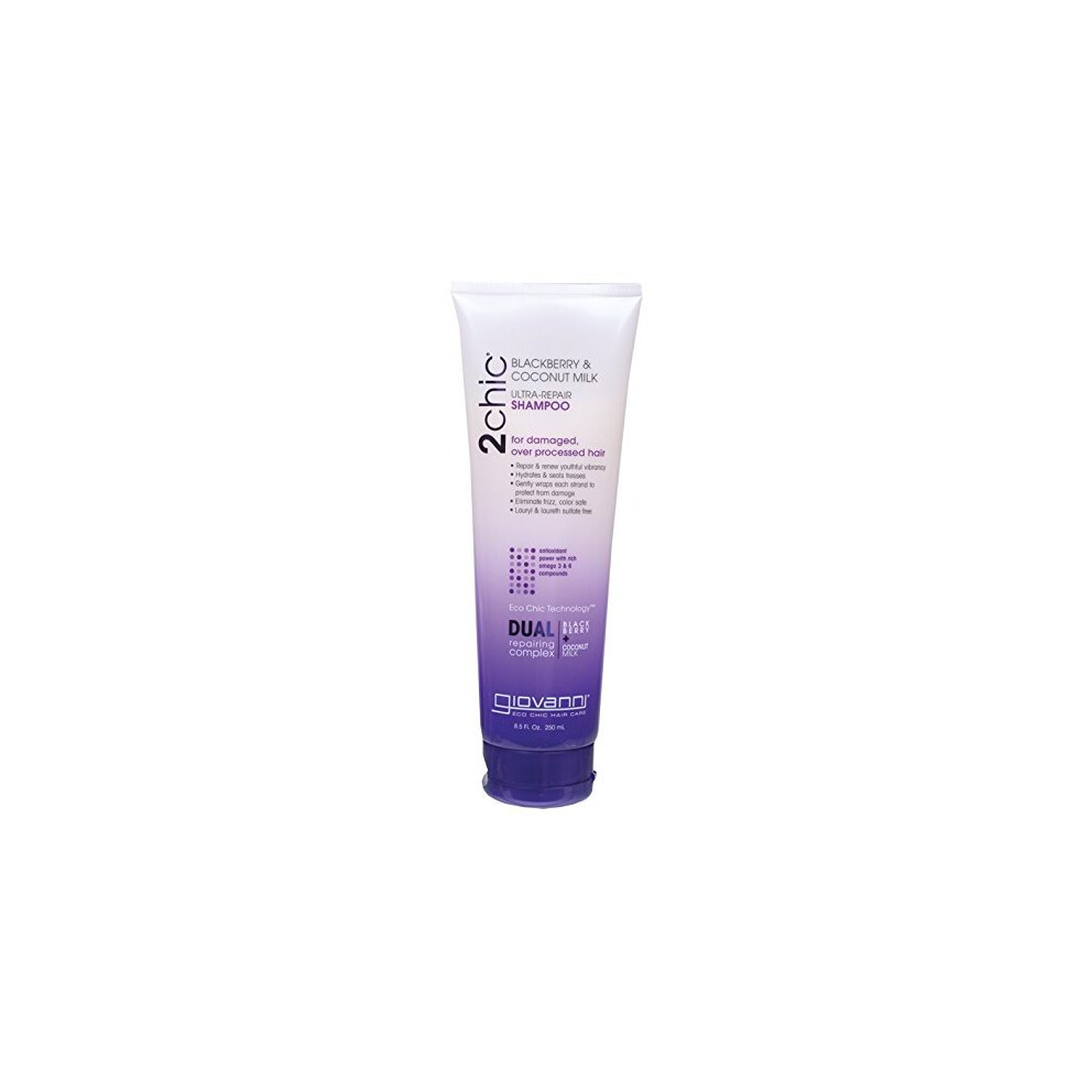 GIOVANNI- 2chic Repairing Shampoo- Dual Repairing Complex For Damaged Overprocessed Hair (8.5 Ounce Size)