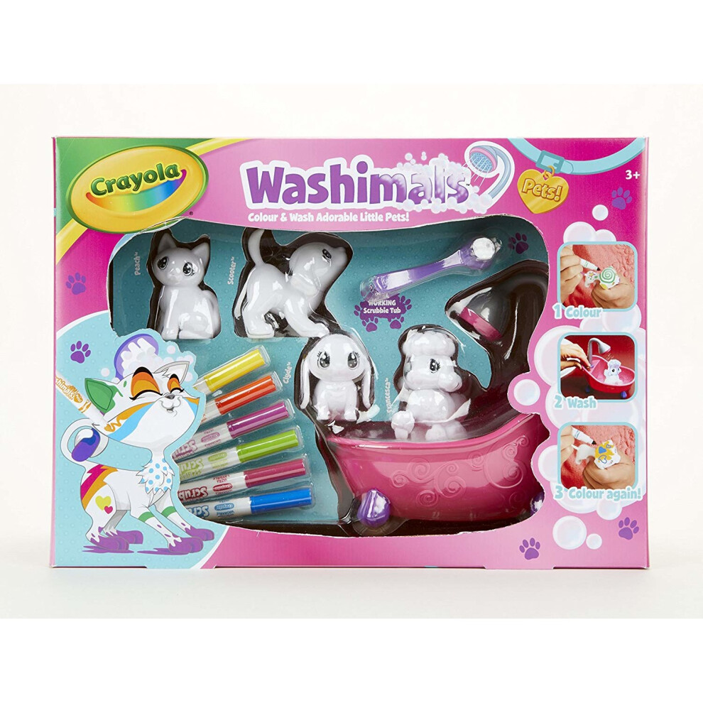 Crayola Washimals Playset | Colour & Wash Toys