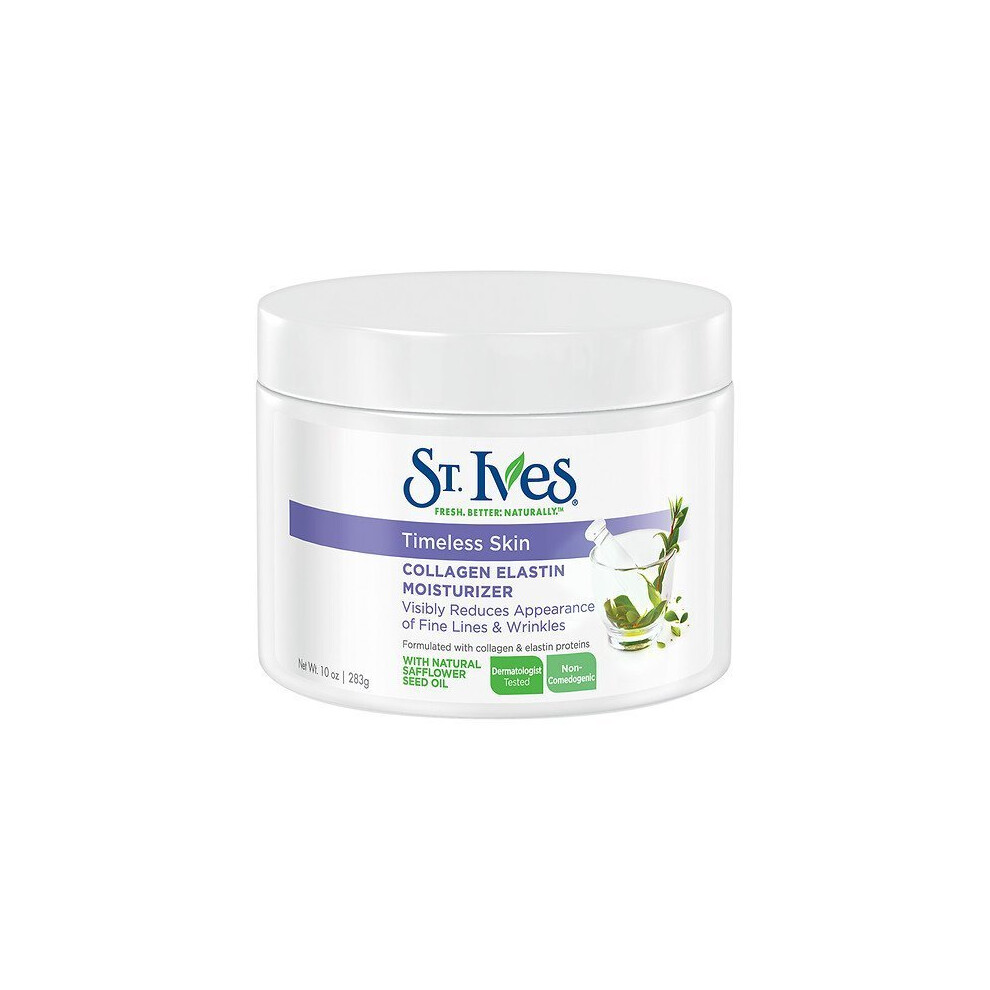 St. Ives Timeless Skin Collagen & Elastin Facial Moisturizer, 10 oz – Hydrating Anti-Aging Formula