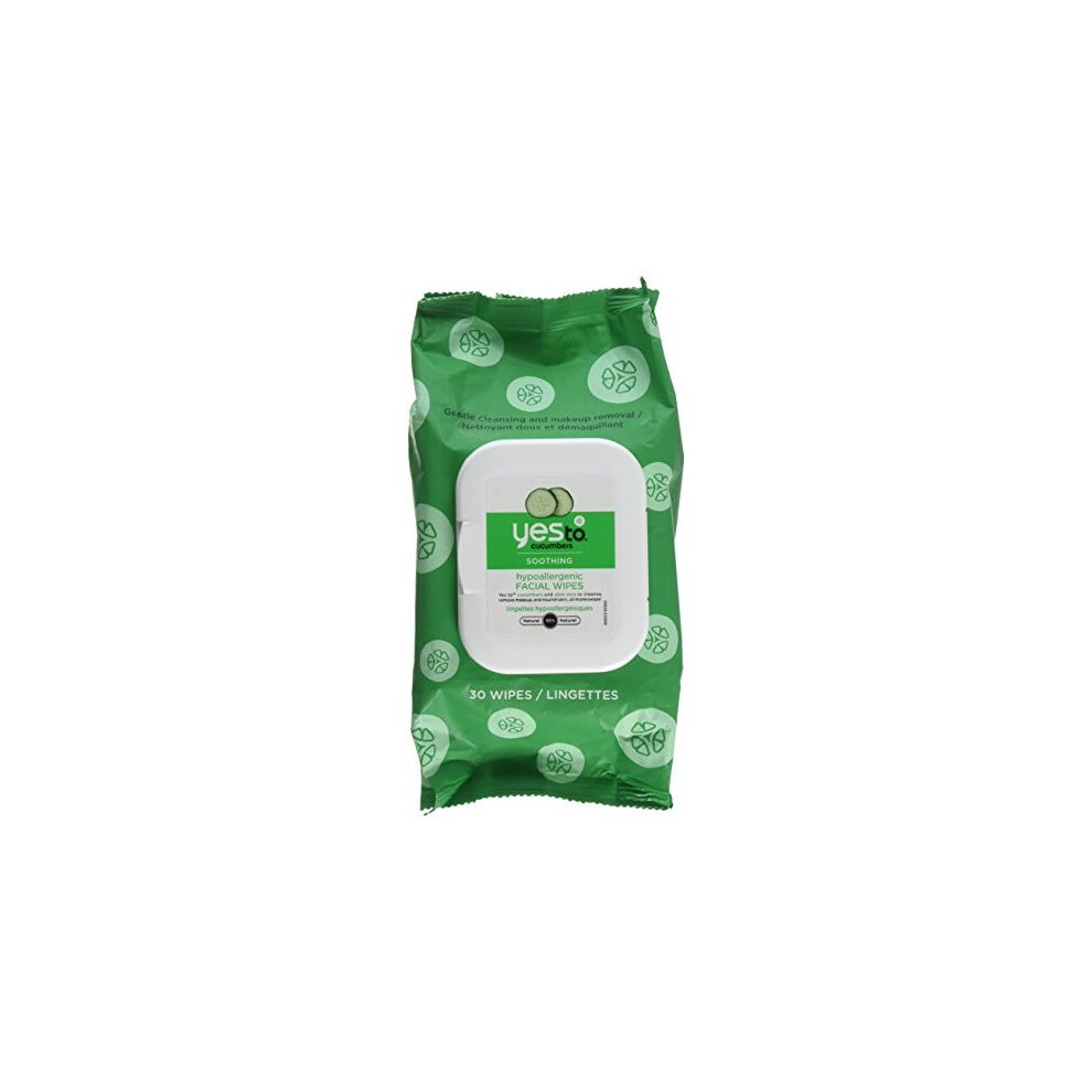 Yes To Cucumbers Hypoallergenic Facial Wipes 30 ct