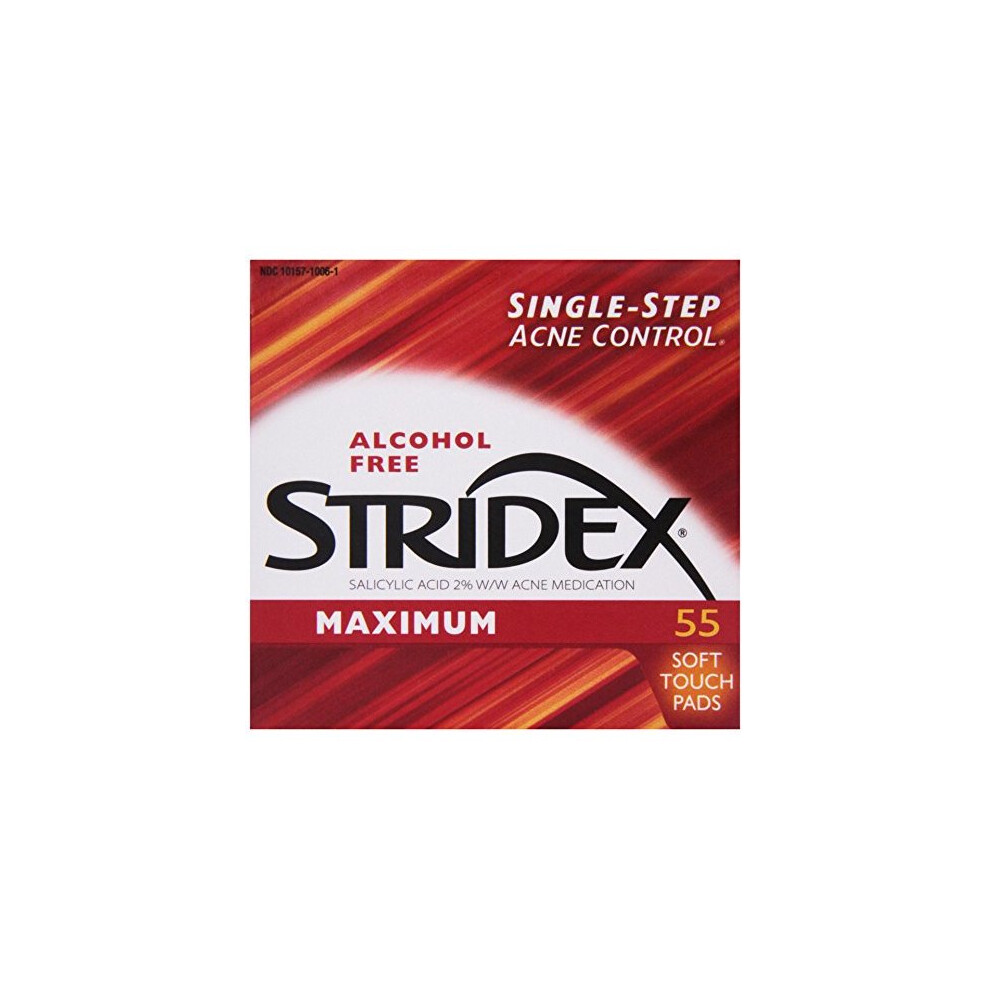 Stridex Pads, Maximum Strength, 55 ct