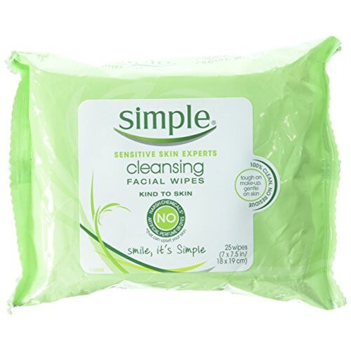 Simple Simple Cleansing Facial Wipes 25 Count (3 Pack)