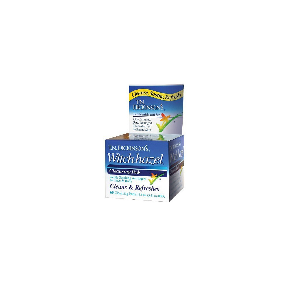 T.N. Dickinsons Hazelets Witch Hazel Pads - 60 Ea