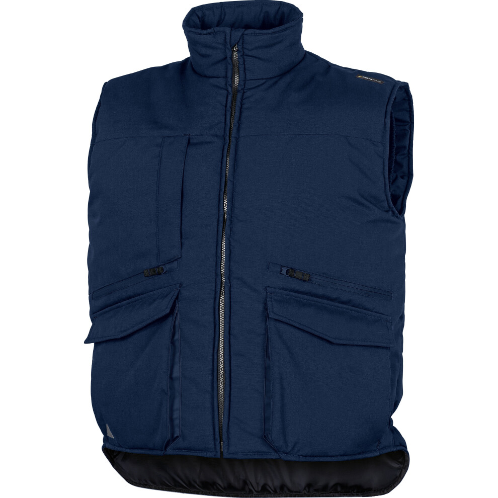 (S) Delta Plus Sierra 2 Navy Blue Padded Bodywarmer Gilet Work Vest Jacket Coat-image-OPC-PJV6QW-NEW