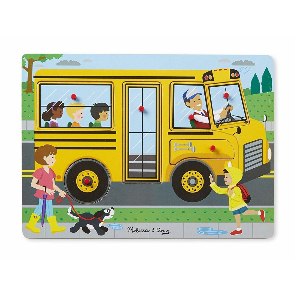 Melissa & Doug The Wheels On The Bus Sound Puzzle (6 Piece)