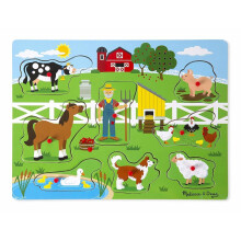 Melissa & Doug 10738 Old Macdonald's Farm Sound Puzzle (8 Piece) - Jigsaw Puzzle