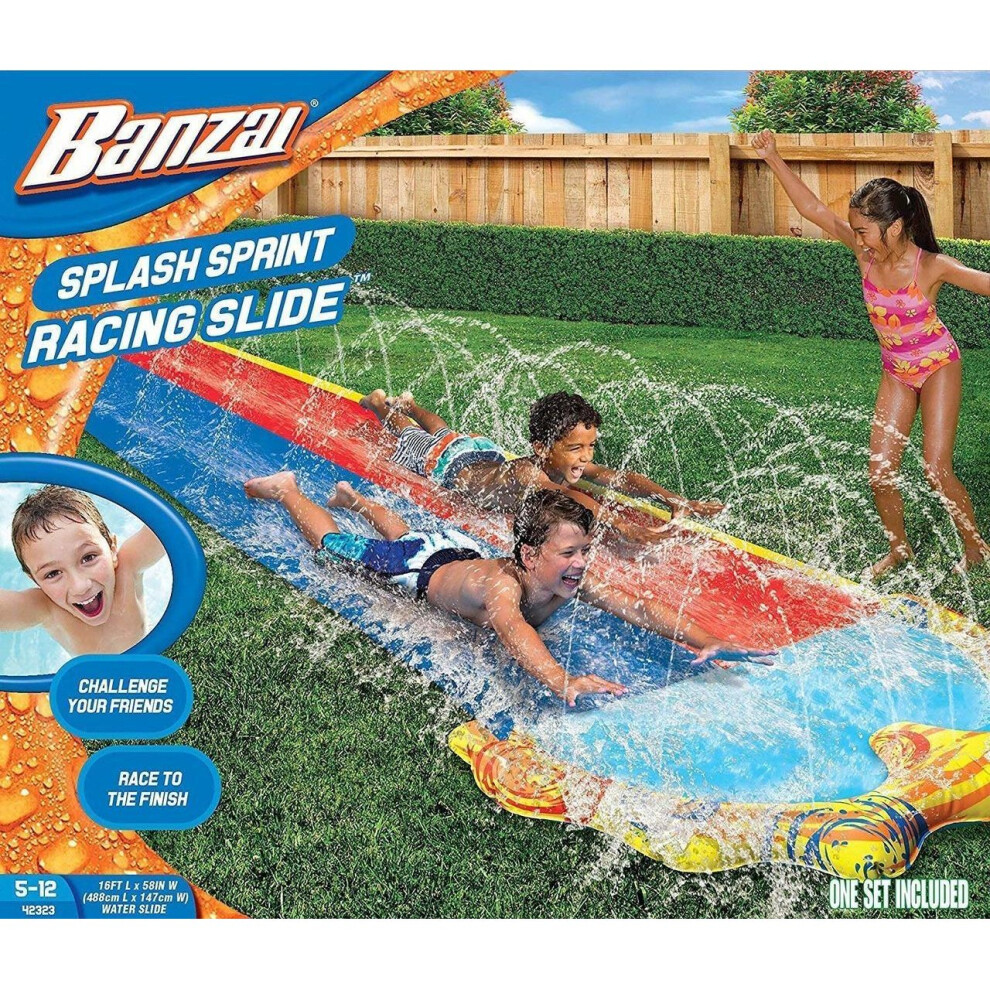 Banzai 16ft Splash Sprint Double Racing Water Slide