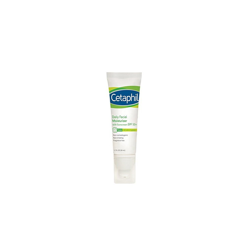 Cetaphil Daily Facial Moisturizer With Sunscreen, SPF 50+, 1.7 Fluid Ounce