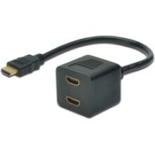 Splitter HDMI - Digitus - Y-splitter 2 Fêmeas - 0.2m - HDMI 1.3 - Banho a Ouro