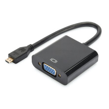 Adattatore audio-video - DIGITUS - DA-70460 - HDMI micro (M) a VGA - Nero - Convertitore
